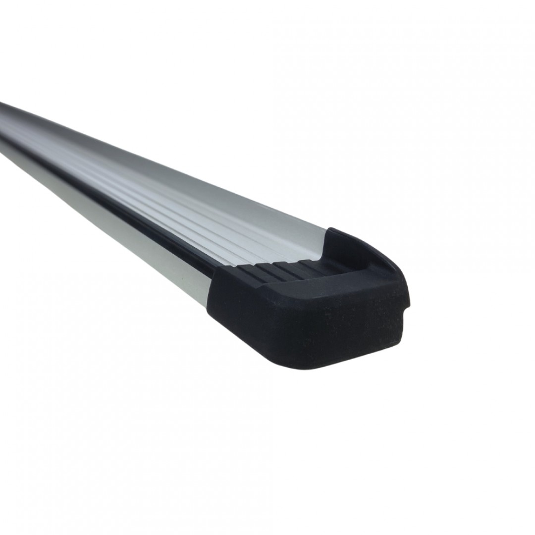 ESTRIBOS ALUMINIO GRIS IMPACTUS CABINA DOBLE CHEVROLET S10 00->FORD RANGER 00->TOYOTA HILUX 05-> VOLKSWAGEN AMAROK 10-> (NO INCLUYE SOPORTES) (EIM000)