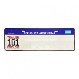JUEGO PATENTE P/ TRAILER GENERICA MERCOSUR (001.002.0078)